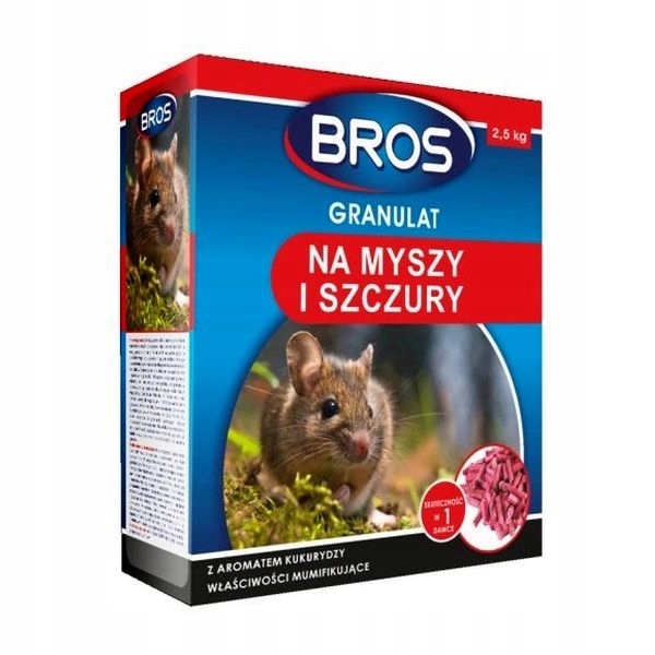 BROS Granule pre myši a potkany 2,5 kg
