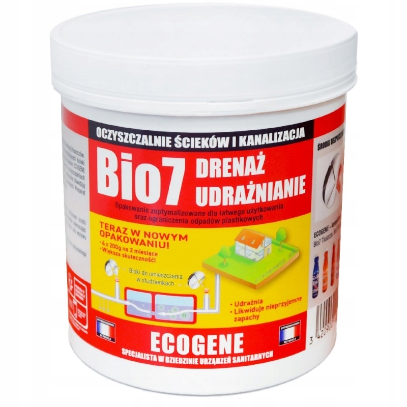 Prípravok na septiky, tablety Ecogene, 1 l, 0,8 kg