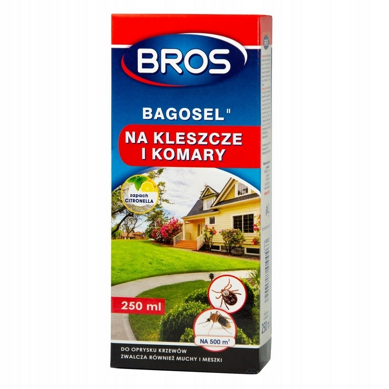 Bros.BAGOSEL postrek proti komárom kliešťom 250ml