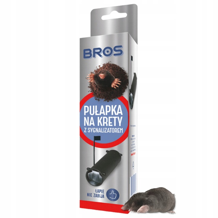 BROS živolovná pasca na krtky s indikátorom