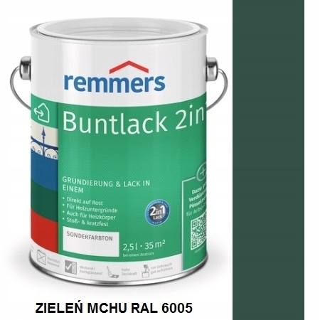 Farba - Buntlack REMMERS 375 KOV / DREVO ZELENÁ MOSS 6005