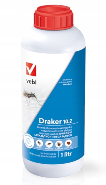 DRAKER 10,2 1L rýchlo bojuje proti komárom, vosím mravcom