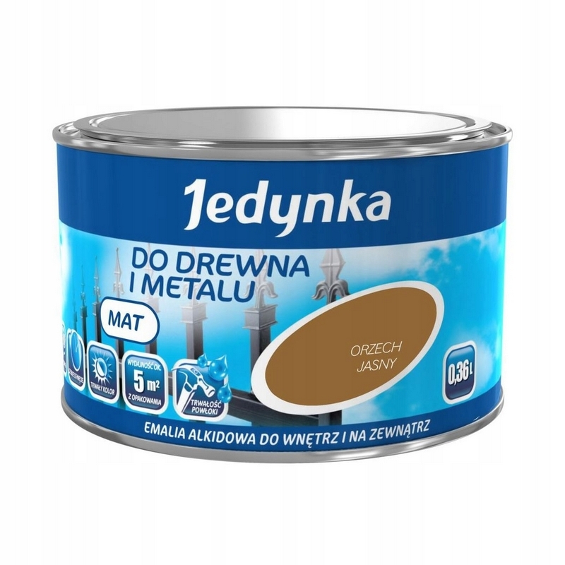 Farba - Smalt NA DREVO A KOV 0,36 l Orech mat svetlý