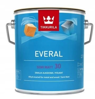 Farba - Alkydový smalt Tikkurila Everal 30 Semi Mat 2,7l