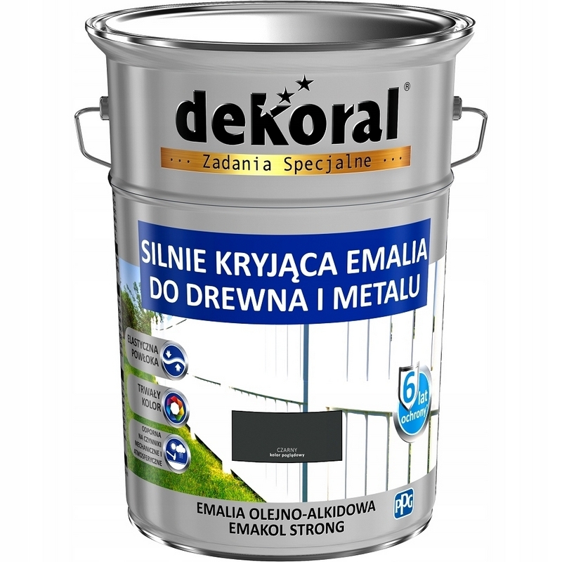 Farba - Smalt na drevo EMAKOL STRONG čierna 5L