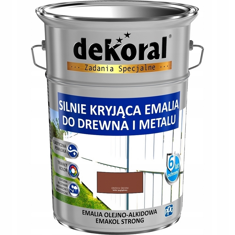 Farba - Smalt na drevo EMAKOL STRONG stredný orech 5L