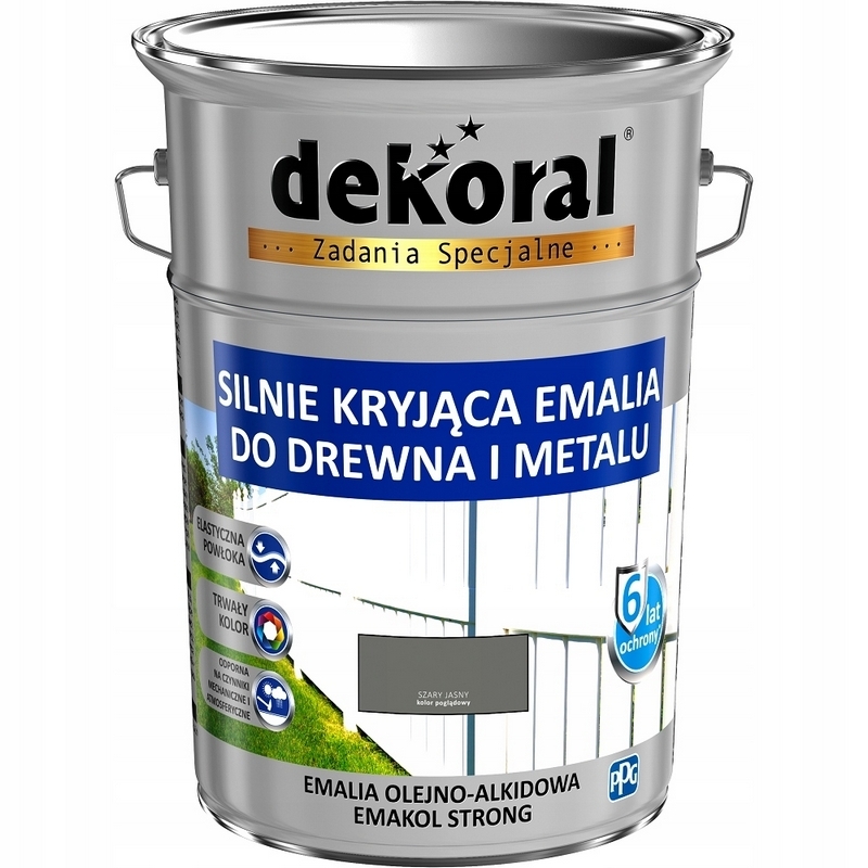Farba - Smalt na drevo EMAKOL STRONG svetlošedý 5L