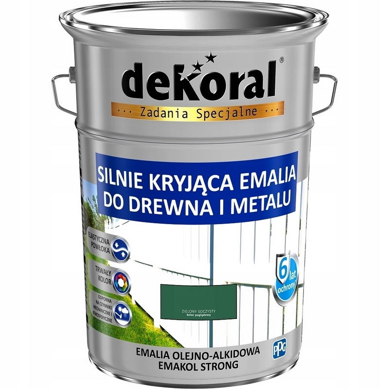 Farba - Smaltované drevo EMAKOL STRONG zelené šťavnaté 5L