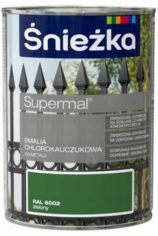 Farba - Farba ŚNIEŻKA SUPERMAL chlórovaná guma ZELENÁ 0,9L
