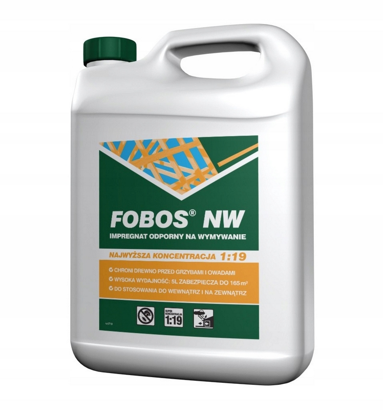 Farba, lak - Fobos NW impregnácia dreva zelená 5L