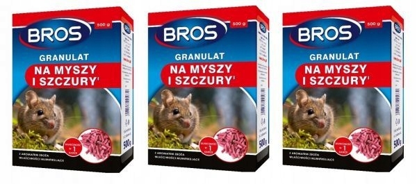 Granule na jed a potkany Bros 500 g x 3