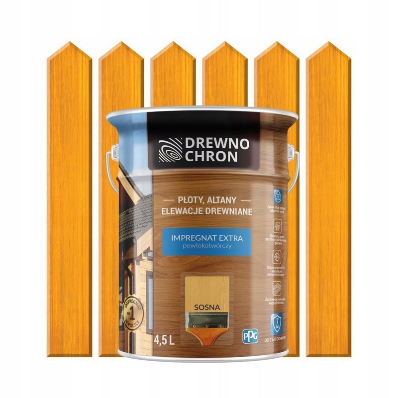 Farba, lak - EXTRA 4,5 l impregnácia dreva borovica DREWNOCHRON