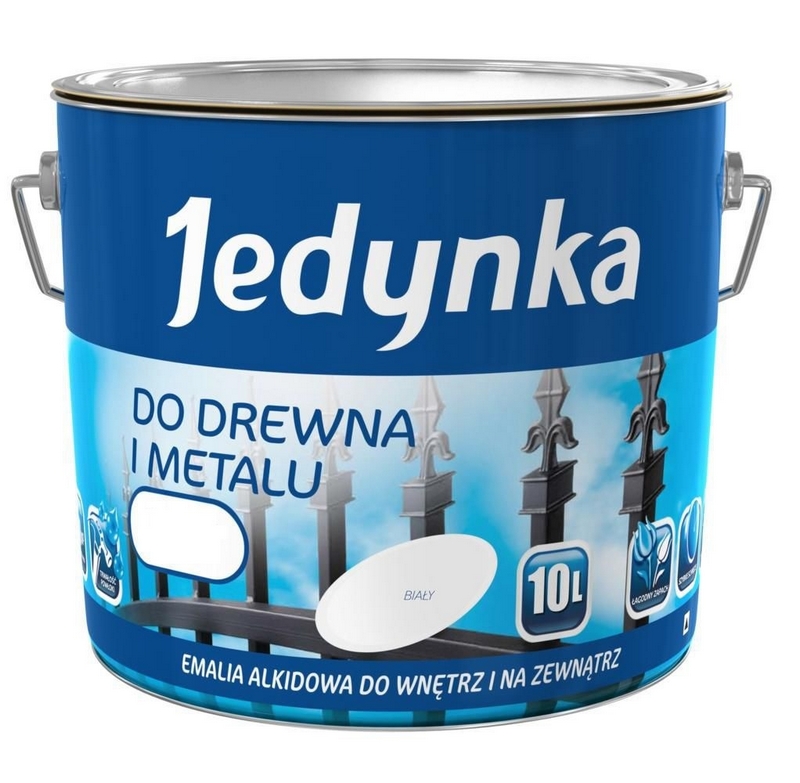 Farba - JEDYNKA Smalt na drevo a kov 10l Biela