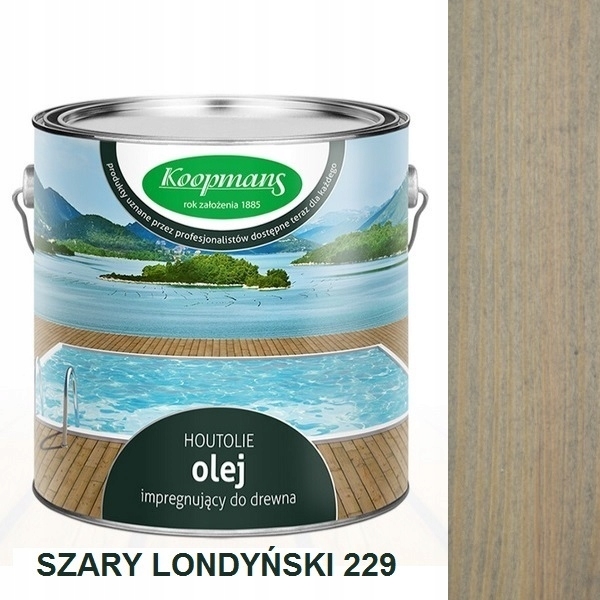 Farba, lak - TERASOVÝ OLEJ KOOPMANS HOUTOLIE 2,5 LONDÝNSKE ŠEDÉ