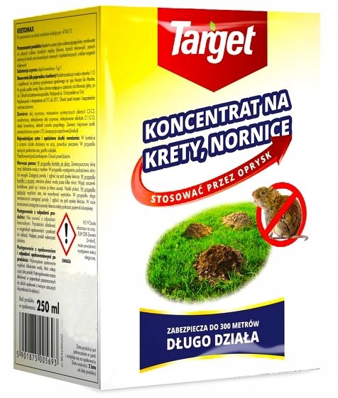 Cieľový repelent proti krtkom a lesnej zveri