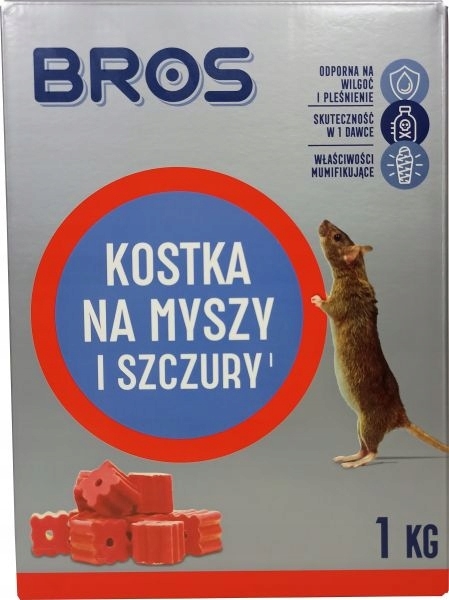 Kocka POISON pre myši a potkany Bros 1 kg