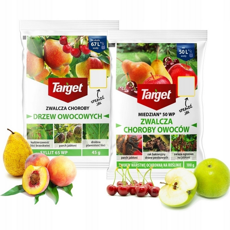 MIEDZIAN 50 WP fungicíd 100 g TARGET + Syllit - Na choroby ovocných stromov 45 g