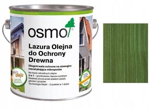 Farba, lak - OSMO OLEJ WOOD STAIN 729 vianočný stromček zelený 2,5L