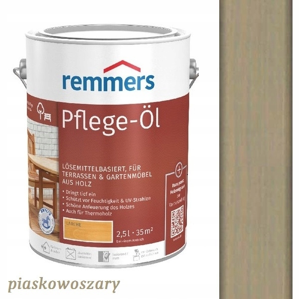Farba, lak - PFLEGE-OL REMMERS Terasový olej 2,5l PIESKOVO ŠEDÝ