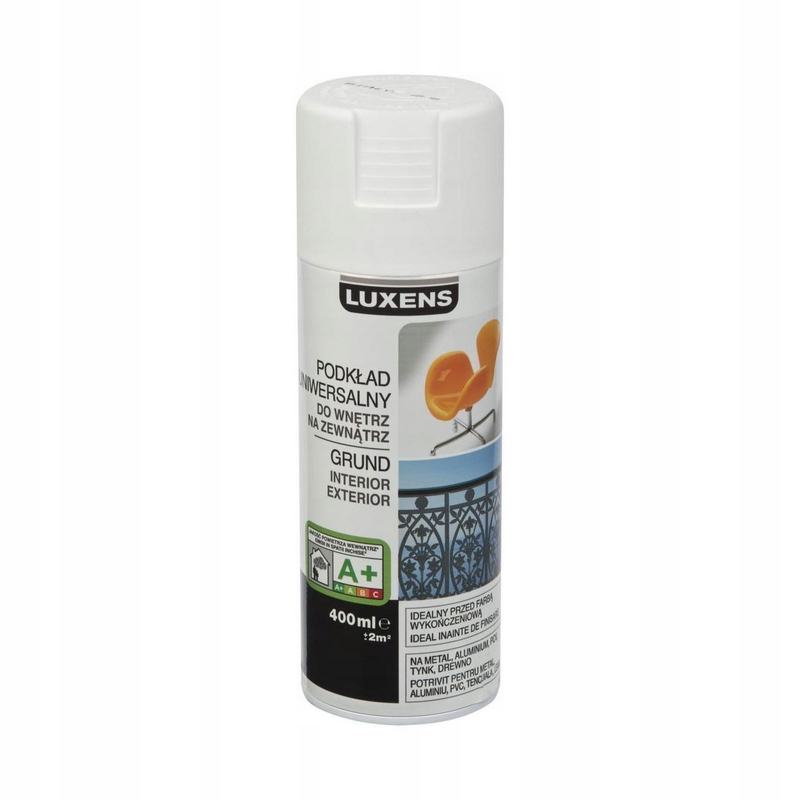 Farba - Univerzálny základný sprej v spreji 0,4 l Biely LUXENS
