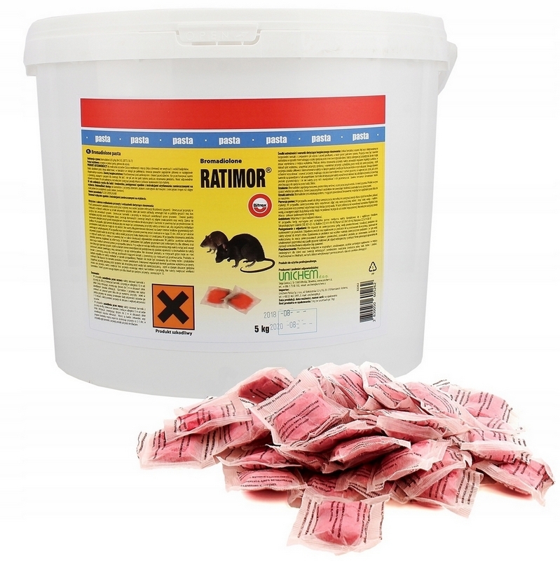 RATIMOR PASTA silný jed pre myši, potkany s hmotnosťou 5 kg