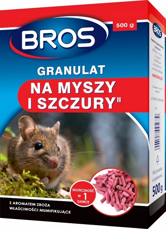 EFEKTÍVNE Granáty pre myši a potkany BROS 2,5 kg