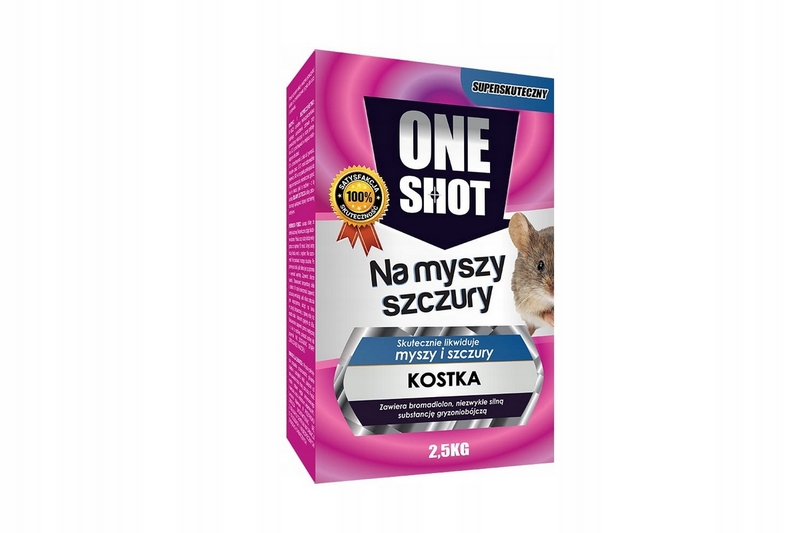 Silný jed na myši, potkany, kocka 2,5 kg, jed