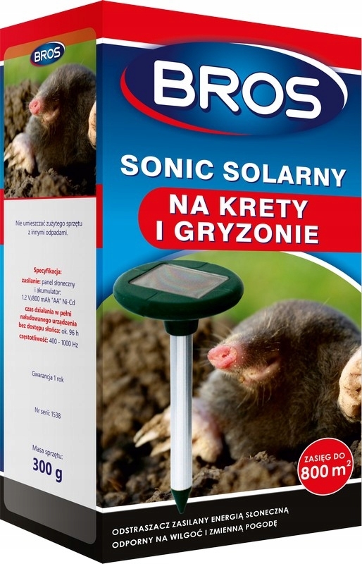 Výkonný odpudzovač slnečných krtkov BROS