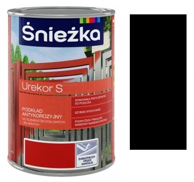 Farba - Śnieżka UREKOR 5l Antikorózny ČIERNY základný náter