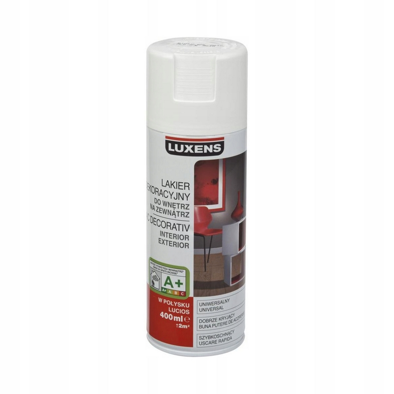 Farba - FARBA V spreji 0,4 l Biely lesklý LUXENS