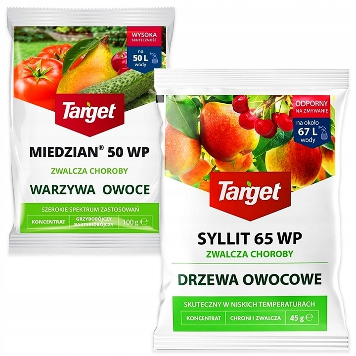 MIEDZIAN 50 WP fungicíd 100 g TARGET + Syllit - Na choroby ovocných stromov 45 g