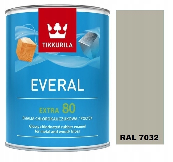 Farba - TIKKURILA everal 80 Chlórovaná guma 2,7L RAL 7032