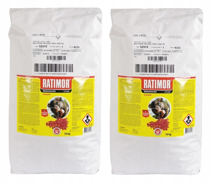 JATOČNÉ RATIMOROVÉ GRANULY PRE MYŠIE RATY 20 KG
