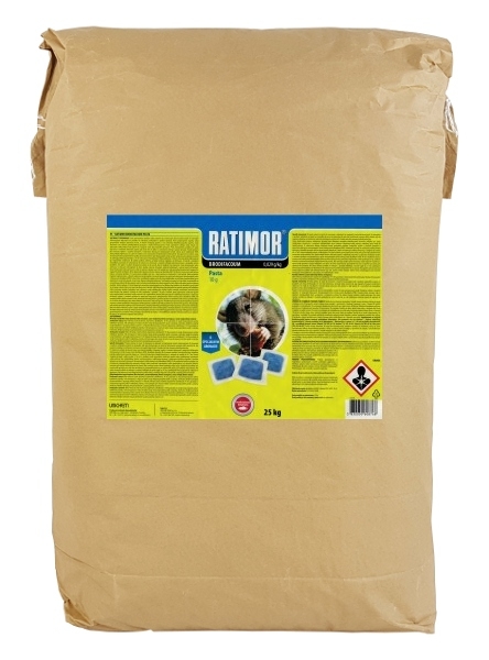 JEDOVATÝ RATIMOROVÝ PASTA jed pre myši, potkany s hmotnosťou 25 kg