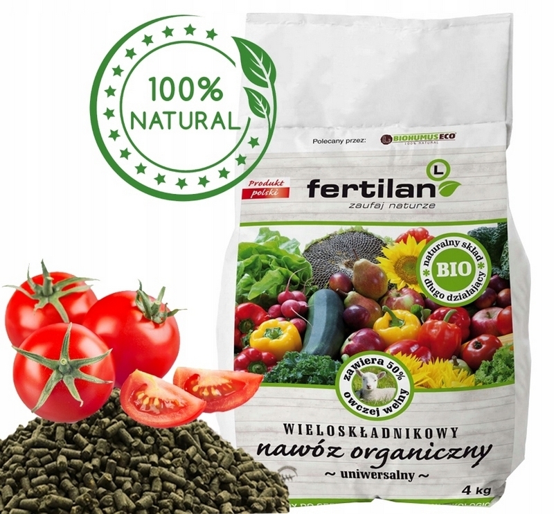 UNIVERZÁLNE HNOJIVO NA ZELENINU, OVOCIE, EKOLOGICKÉ 4kg NA PARAJKY, EKO PAPRICE